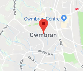 map of Cwmbran